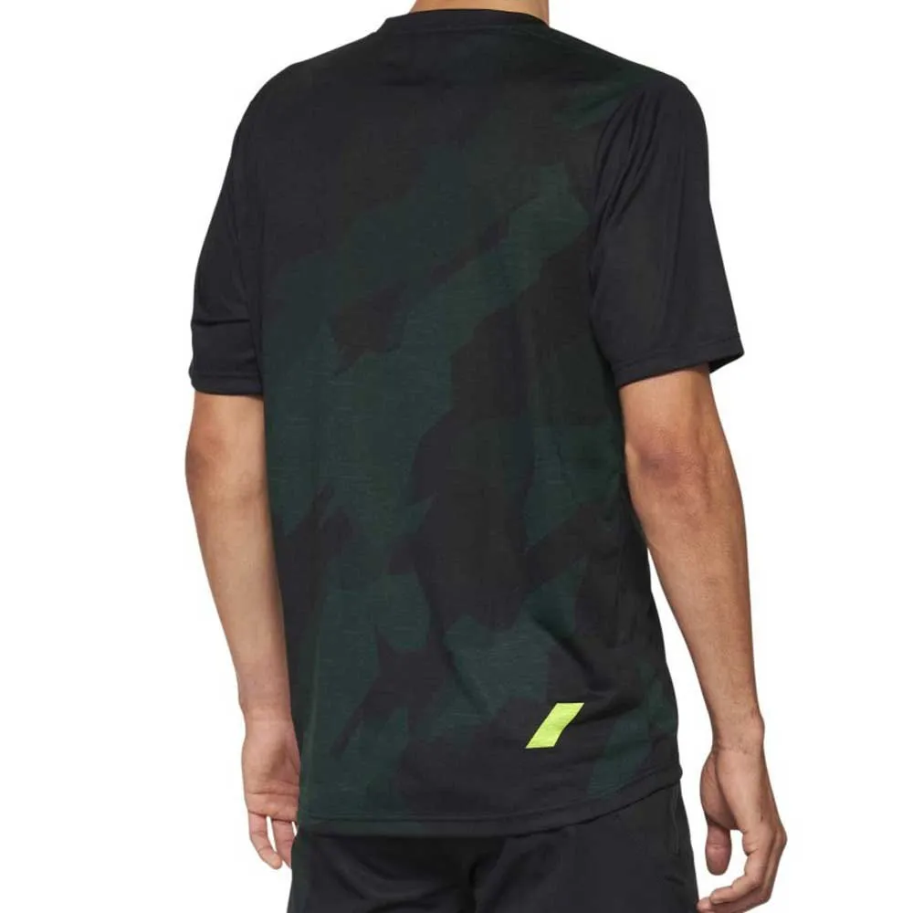 100% Airmatic Le Kortärmad Endurotröja, Black camo, S