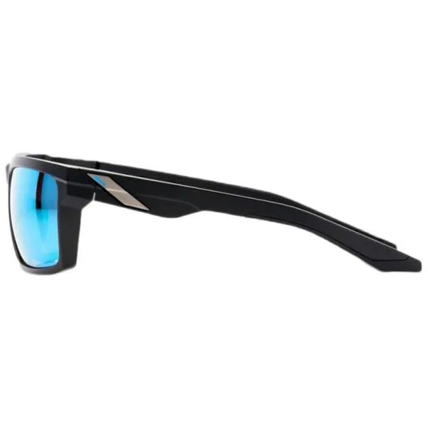 100% Daze Spegelsolglasögon, Matte black, Hiper Blue Multilayer Mirror/CAT3