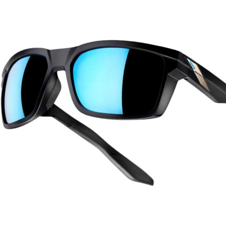 100% Daze Spegelsolglasögon, Matte black, Hiper Blue Multilayer Mirror/CAT3