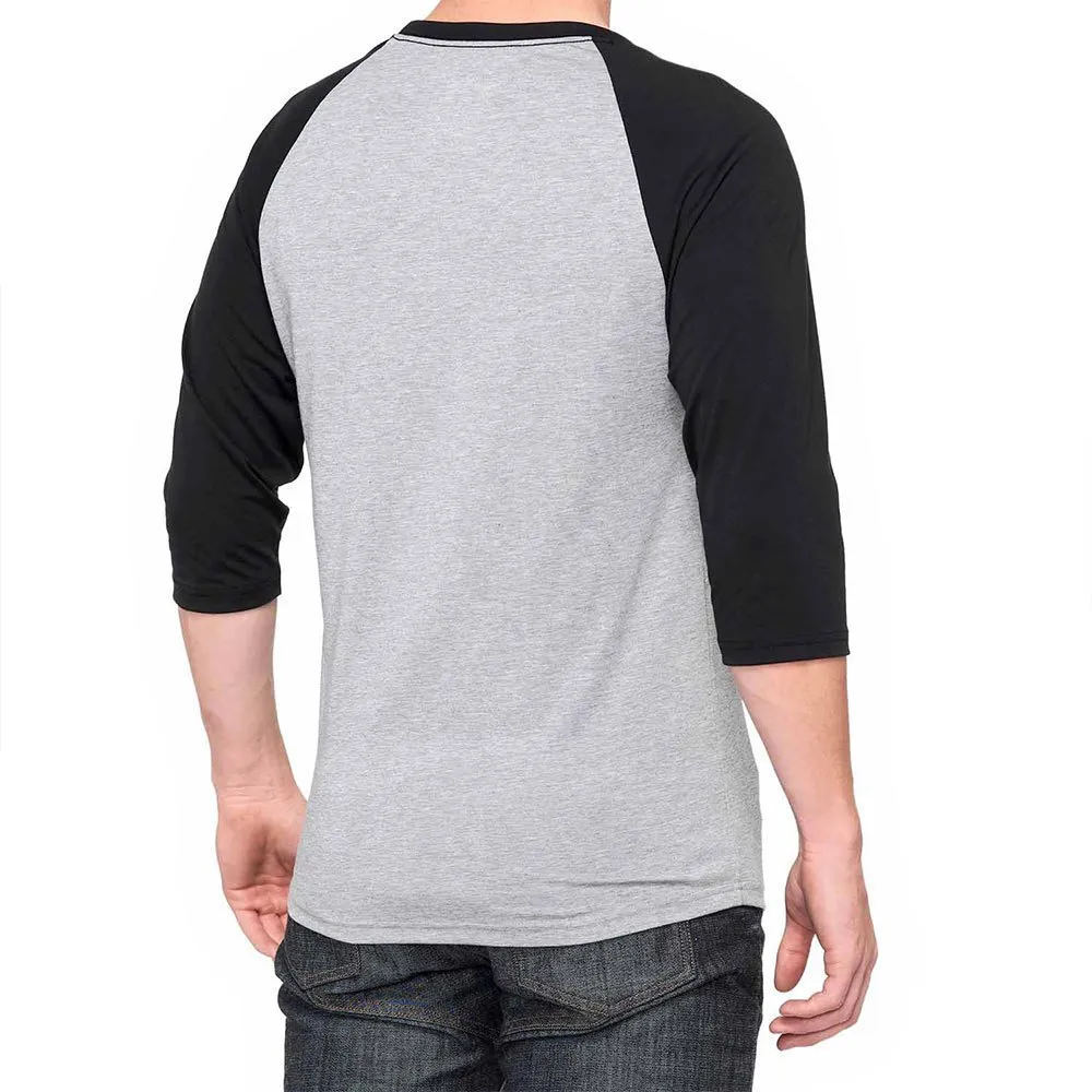 100% Essential T-shirt Med 3/4 ärm, Grey / black, S