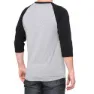 100% Essential T-shirt Med 3/4 ärm, Grey / black, S