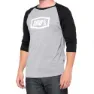 100% Essential T-shirt Med 3/4 ärm, Grey / black, S