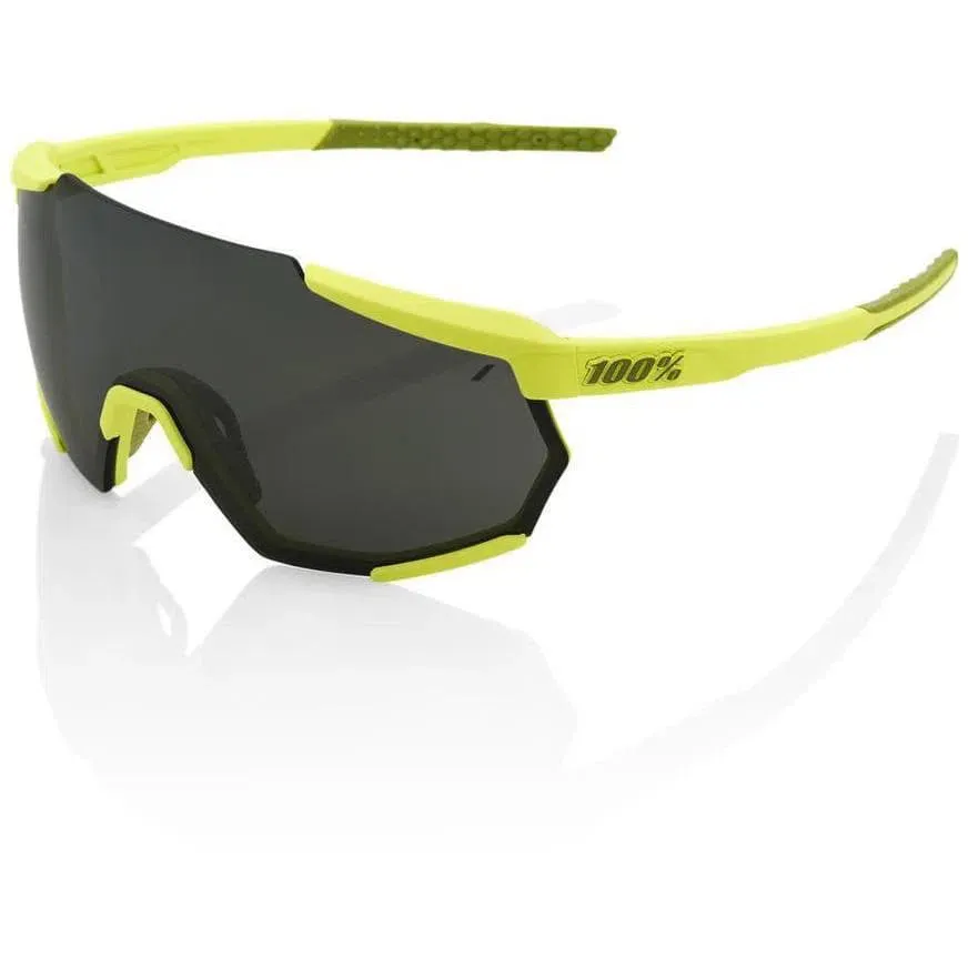 100% Eyewear Racetrap Soft Tact, Banana Black Mirror Lens 100% Eyewear Racetrap Soft Tact, Banana Black Mirror Lens