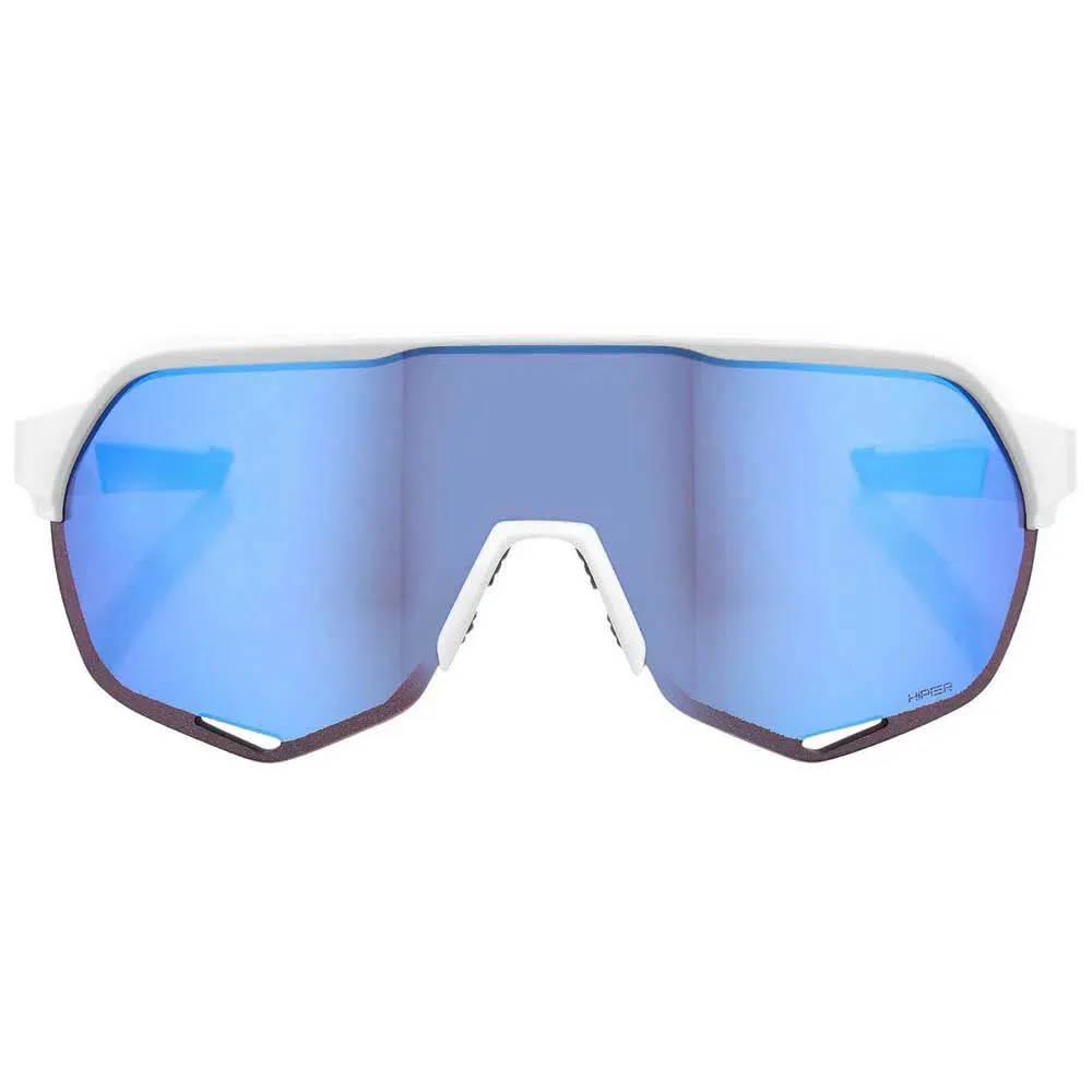100% Eyewear S2, Matte White/Hiper Blue Multilayer Mirror Lens 100% Eyewear S2, Matte White/Hiper Blue Multilayer Mirror Lens