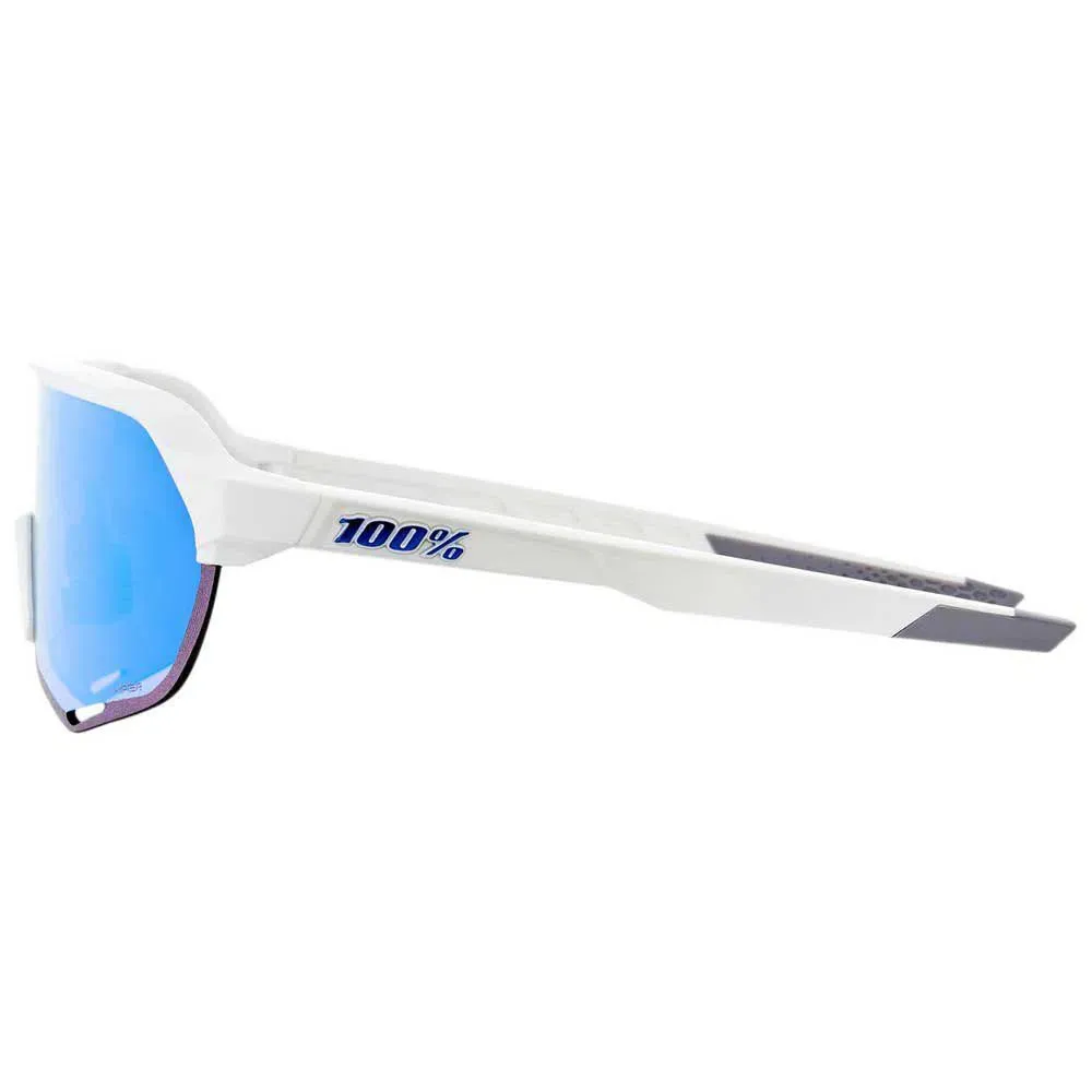 100% Eyewear S2, Matte White/Hiper Blue Multilayer Mirror Lens 100% Eyewear S2, Matte White/Hiper Blue Multilayer Mirror Lens