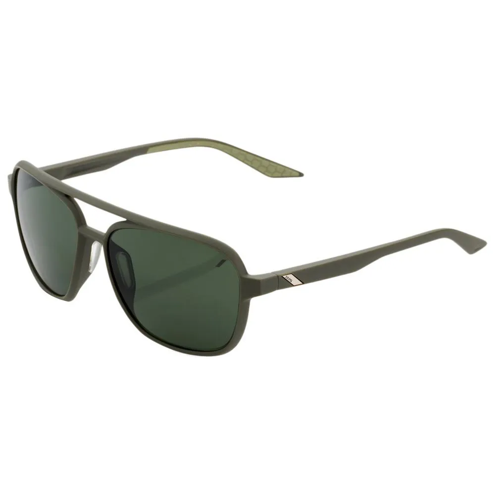 100% Kasia Round Solglasögon, Soft tact army green, Grey Green/CAT3 100% Kasia Round Solglasögon, Soft tact army green, Grey Green/CAT3