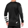 100% R-core T-shirt Med Lång ärm, Black / white, S
