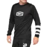100% R-core T-shirt Med Lång ärm, Black / white, S