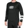 100% R-core T-shirt Med Lång ärm, Black / white, S