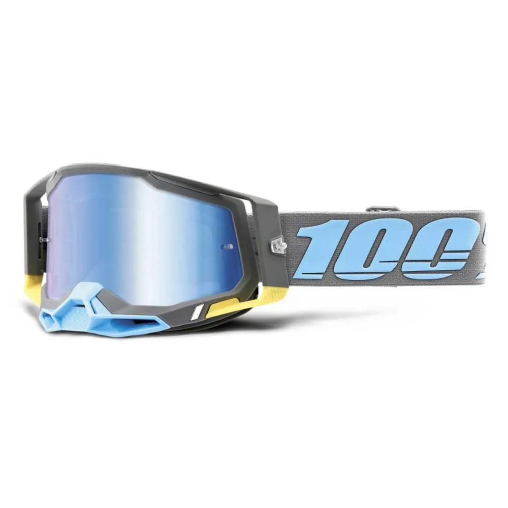 100% Racecraft 2 Trinidad Glasögon, Grey, Blue Mirror/CAT3