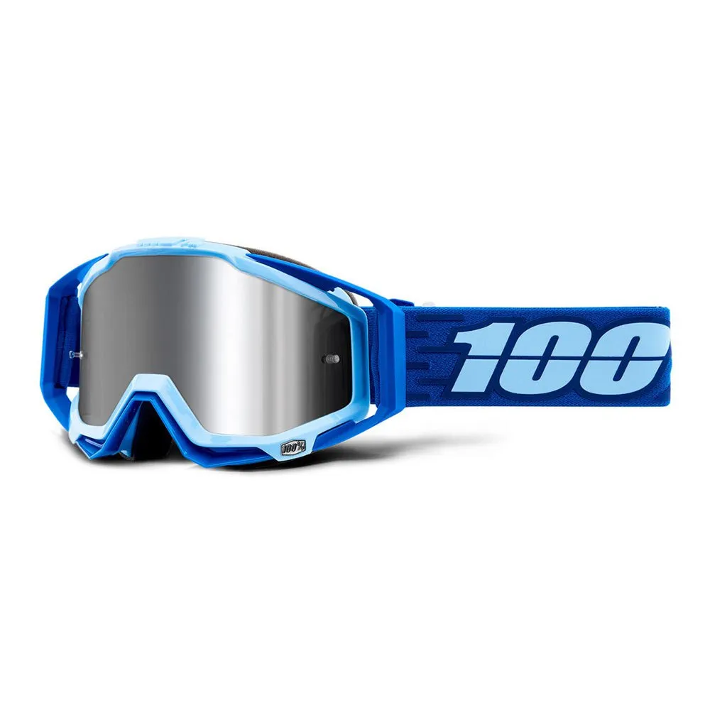 100% Racecraft Plus Mirror Glasögon, Rodion, Injected Silver Flash Mirror Lens/CAT3
