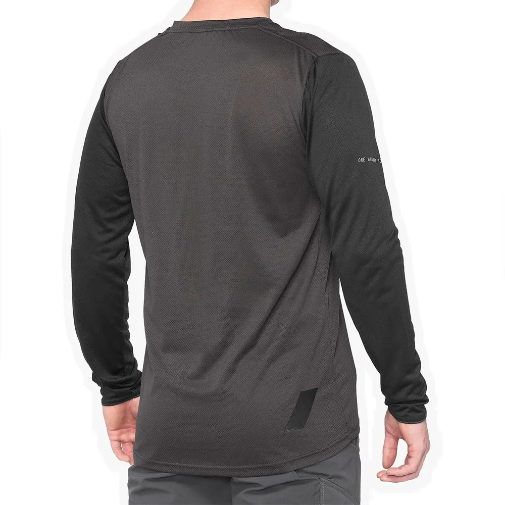 100% Ridecamp Långärmad Trikå, Black / charcoal, M