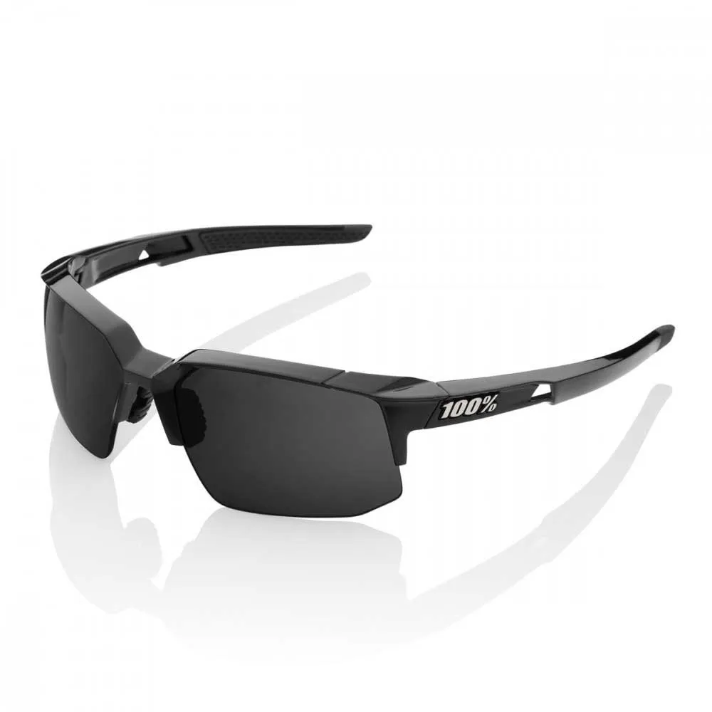 100% Speedcoupe Polariserade Solglasögon, Polished black, Grey Peakpolar/CAT3