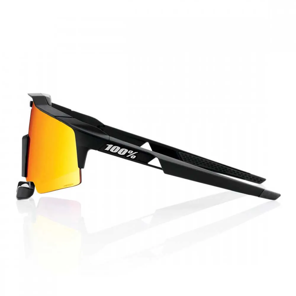 100% Speedcraft Air Solglasögon, Soft tact black, Hiper Red Multilayer/CAT3