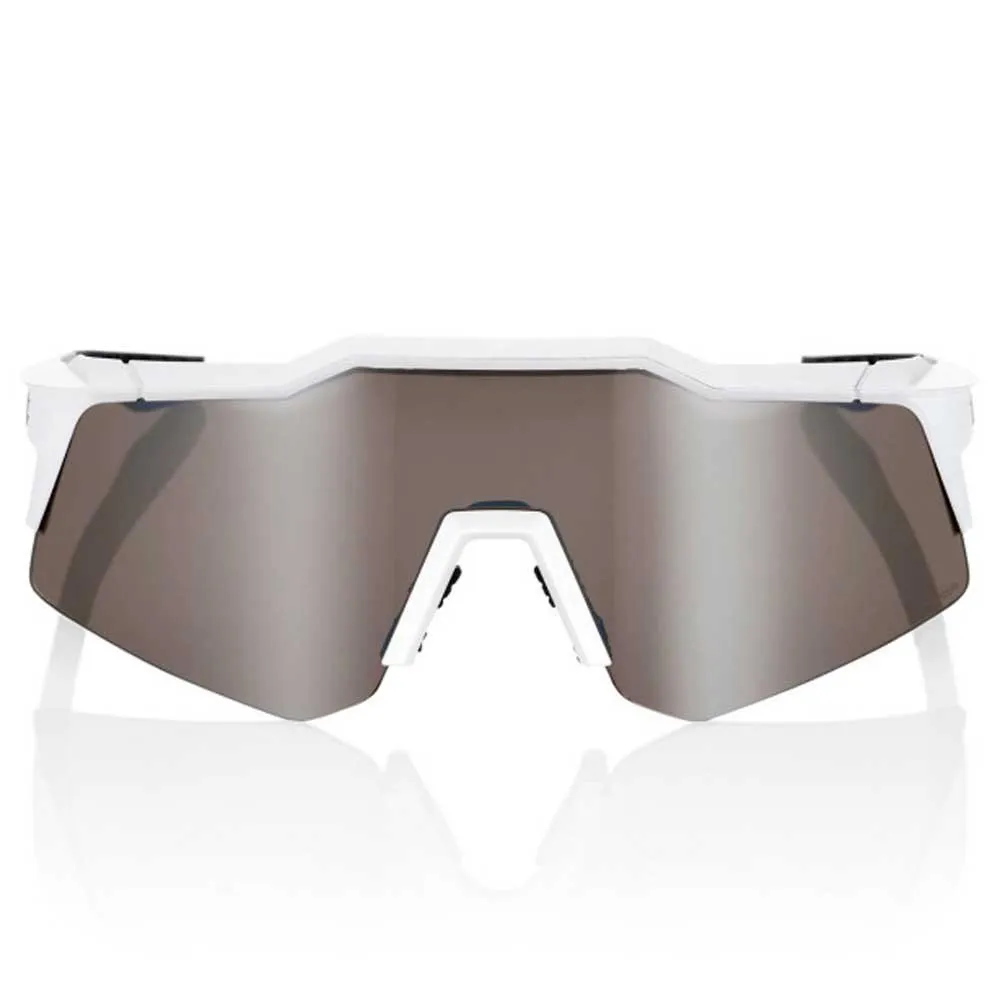 100% Speedtrap Xs Solglasögon, Matt white, Blue Multilayer Mirror/CAT3