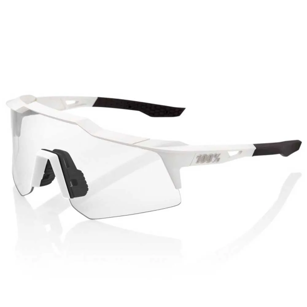100% Speedtrap Xs Solglasögon, Matt white, Blue Multilayer Mirror/CAT3
