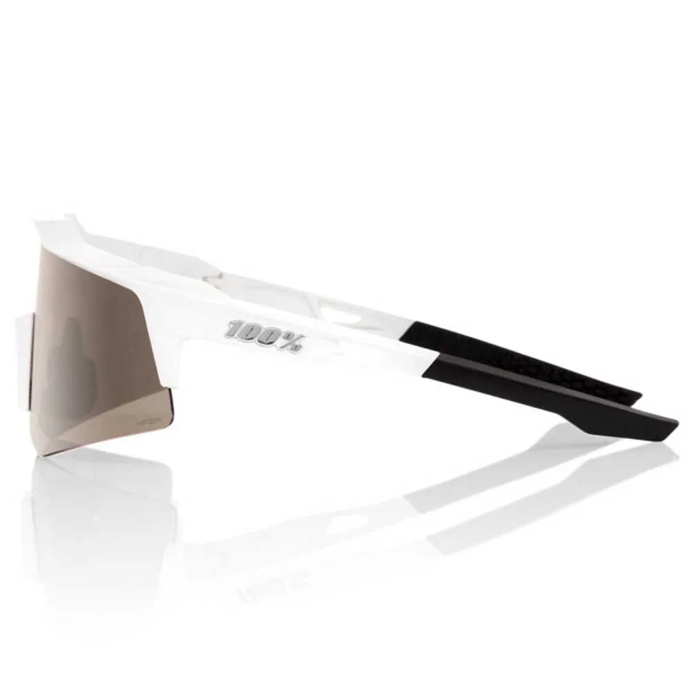 100% Speedtrap Xs Solglasögon, Matt white, Blue Multilayer Mirror/CAT3