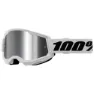 100% Strata 2 Solglasögon Refurbished, White, Mirror Silver Lens/CAT3
