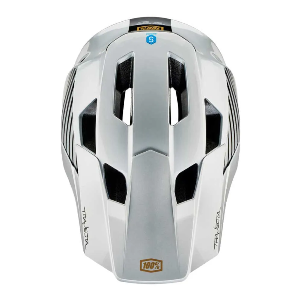100% Trajecta Fidlock Downhillhjälm, Ranelagh silver 100% Trajecta Fidlock Downhillhjälm, Ranelagh silver