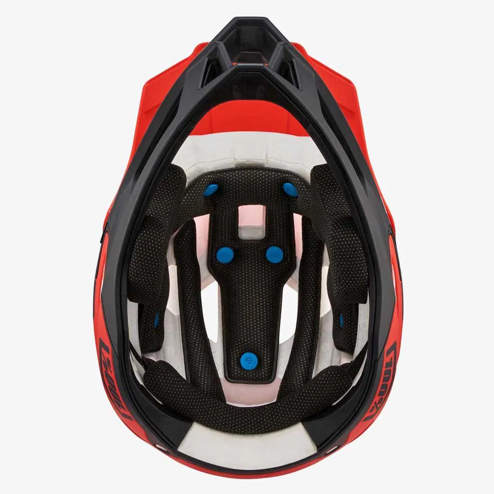 100% Trajecta With Fidlock Downhillhjälm, Cargo fluo red 100% Trajecta With Fidlock Downhillhjälm, Cargo fluo red
