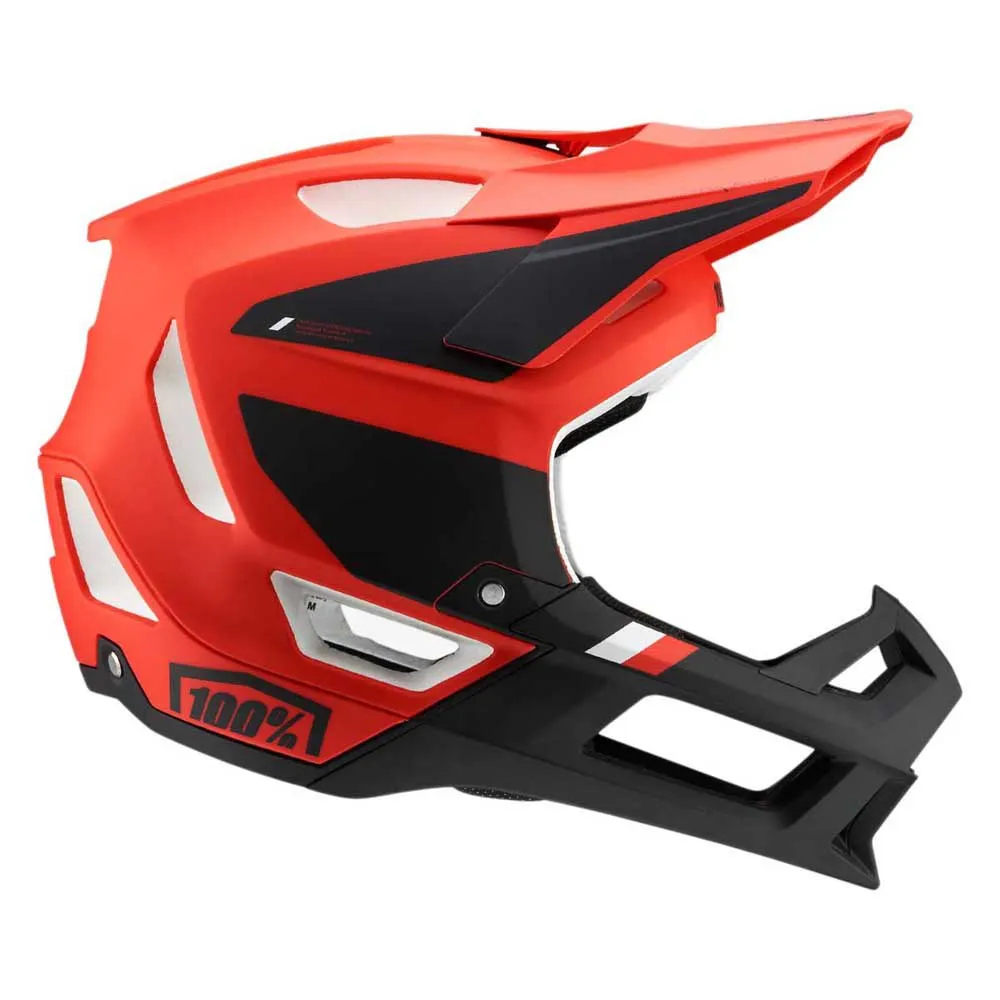 100% Trajecta With Fidlock Downhillhjälm, Cargo fluo red 100% Trajecta With Fidlock Downhillhjälm, Cargo fluo red
