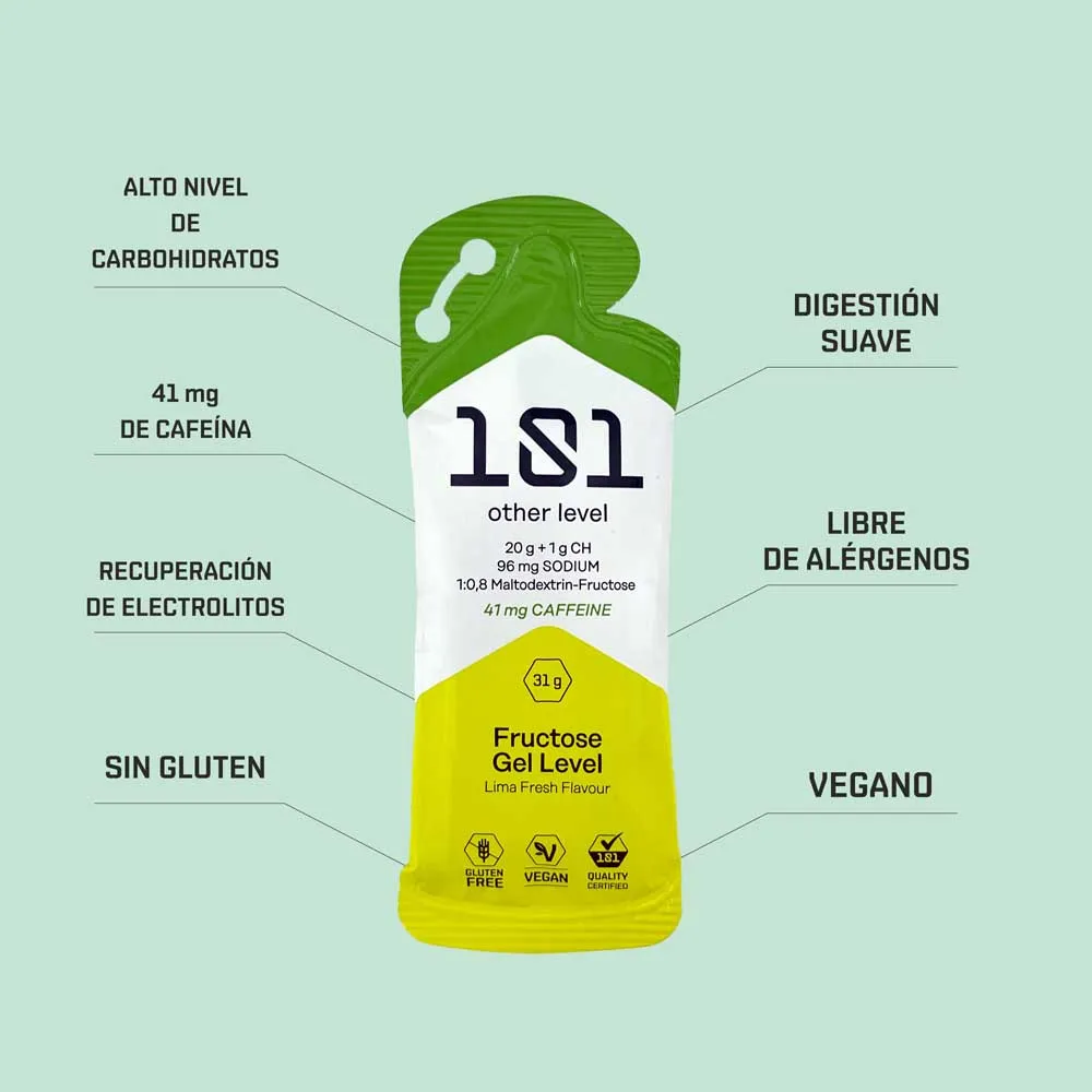 101 Other Level Fructose Gel Level Låda Med Energigeler 31g 24 Enheter 101 Other Level Fructose Gel Level Låda Med Energigeler 31g 24 Enheter