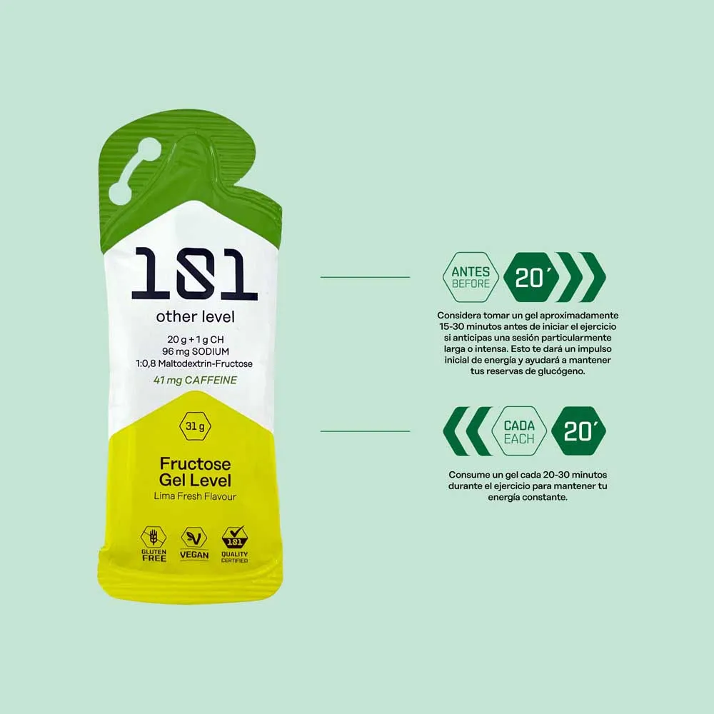 101 Other Level Fructose Gel Level Låda Med Energigeler 31g 24 Enheter 101 Other Level Fructose Gel Level Låda Med Energigeler 31g 24 Enheter
