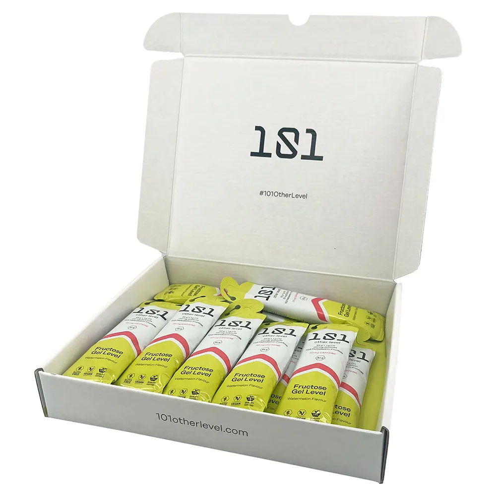101 Other Level Fructose Gel Level Låda Med Energigeler 81g 12 Enheter