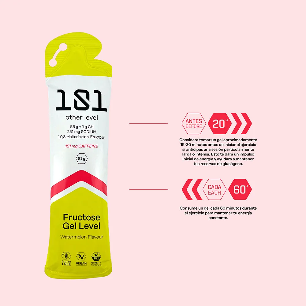 101 Other Level Fructose Gel Level Låda Med Energigeler 81g 24 Enheter, One size 101 Other Level Fructose Gel Level Låda Med Energigeler 81g 24 Enheter, One size