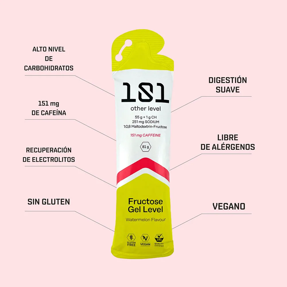 101 Other Level Fructose Gel Level Låda Med Energigeler 81g 24 Enheter, One size 101 Other Level Fructose Gel Level Låda Med Energigeler 81g 24 Enheter, One size