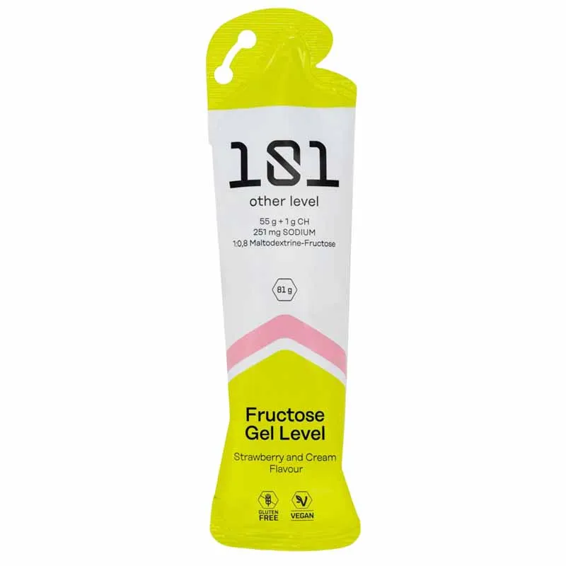 101 Other Level Fructose Gel Level Låda Med Energigeler Jordgubb & Lime 81g 10 Enheter, Multicolour, One Size
