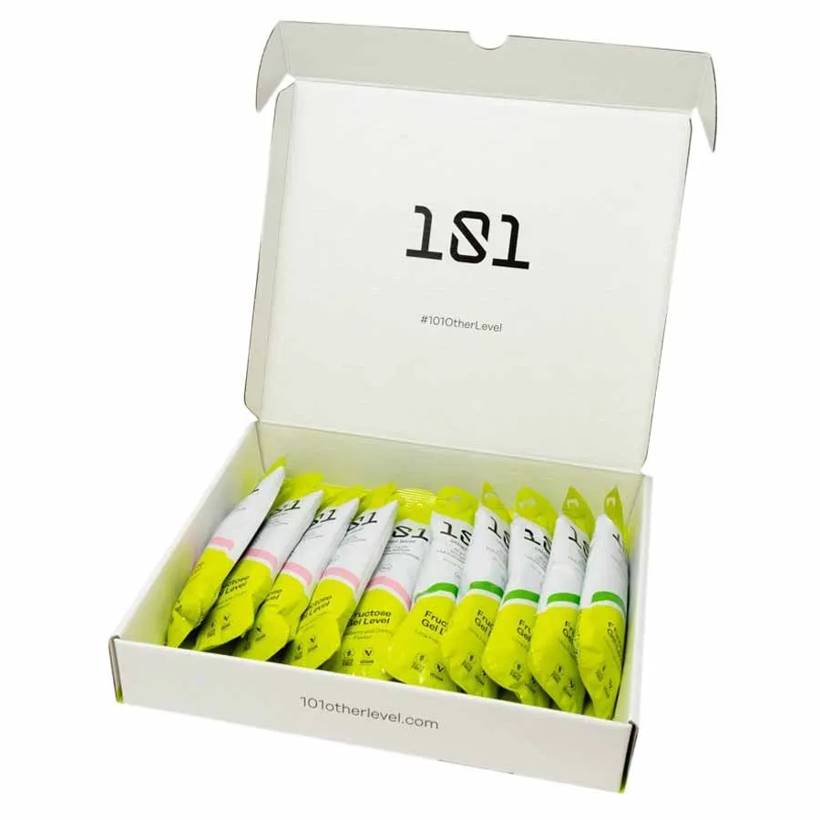 101 Other Level Fructose Gel Level Låda Med Energigeler Jordgubb & Lime 81g 10 Enheter, Multicolour, One Size