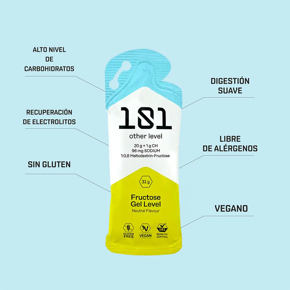 101 Other Level Fructose Gel Level Låda Med Energigeler Neutral Smak 31g 24 Enheter, One size