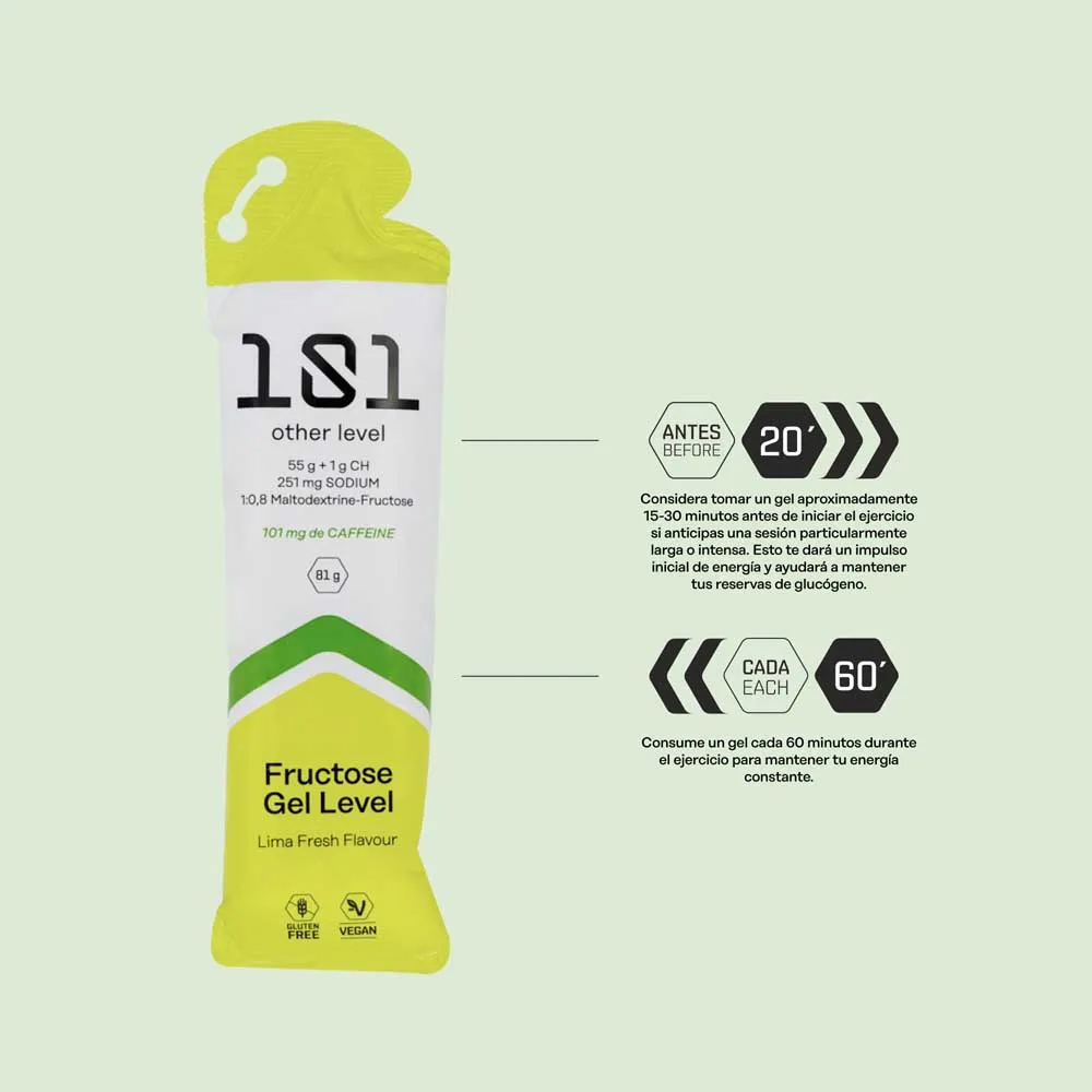 101 Other Level Fructose Level Låda Med Energigeler 81g 24 Enheter, One size
