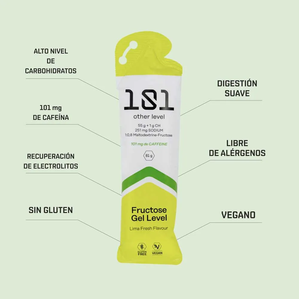 101 Other Level Fructose Level Låda Med Energigeler 81g 24 Enheter, One size
