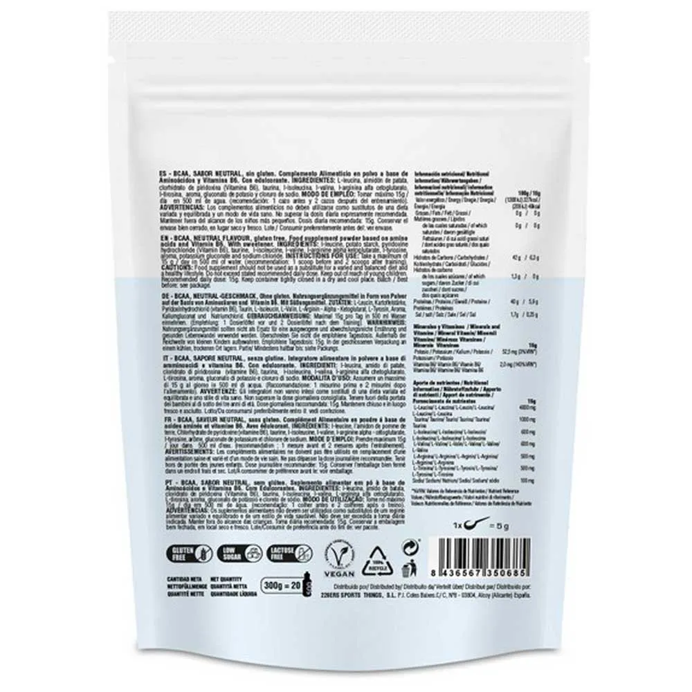 226ERS Bcaa 8:1:1 Protein Neutral Smak 300g, One size 226ERS Bcaa 8:1:1 Protein Neutral Smak 300g, One size