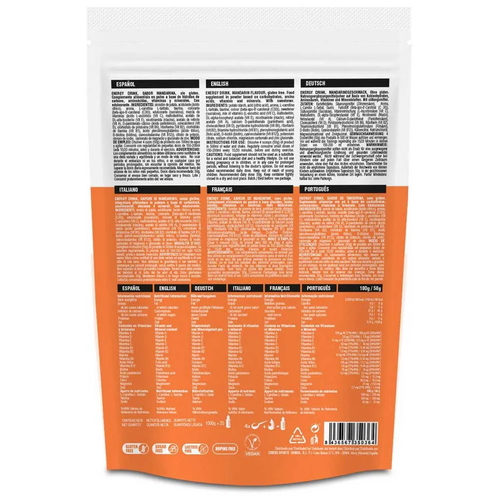 226ERS Energidryckspulver Mandarin 1000g, One size