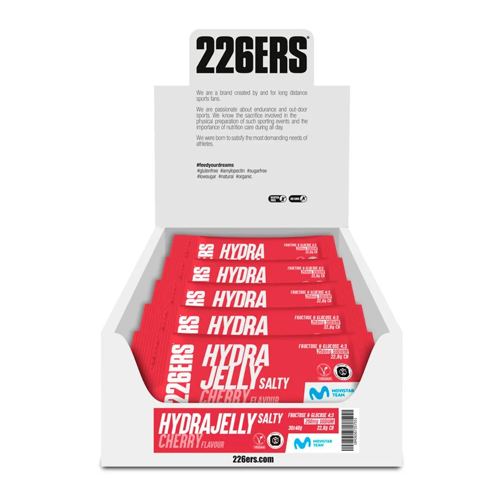 226ERS Gel Hydrajelly Salty Låda Med Energigeler Körsbär 30 Enheter, One size