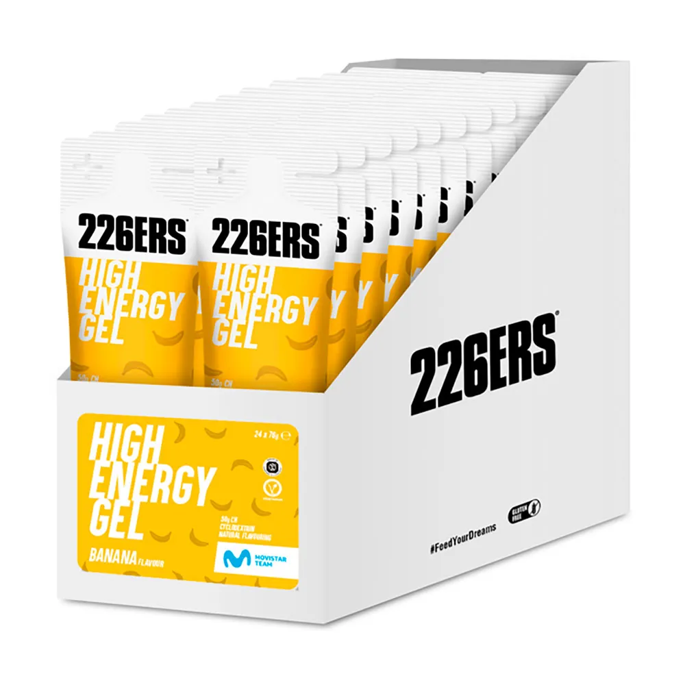 226ERS High Låda Med Energigeler Banan 76g 24 Enheter, Yellow, One Size 226ERS High Låda Med Energigeler Banan 76g 24 Enheter, Yellow, One Size