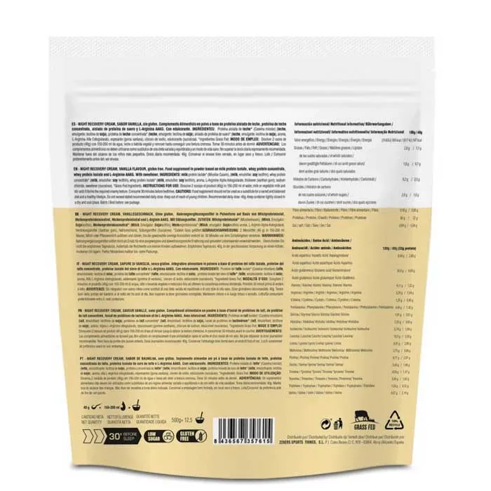 226ERS Night Cream 2.0 återhämtningsdryckspulver Vanilj 500g, Multicolour, One Size