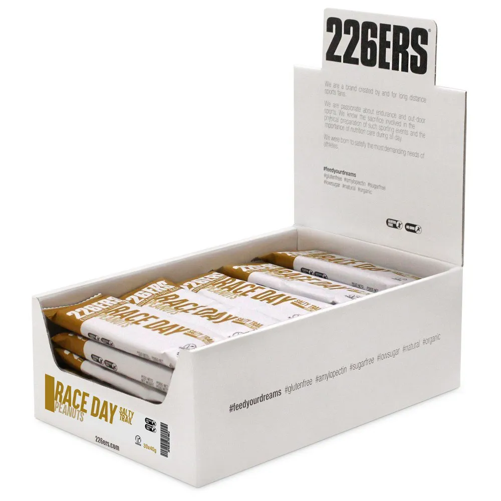 226ERS Race Day Salty Trail Energibar Låda Jordnöt 40g 30 Enheter, One size 226ERS Race Day Salty Trail Energibar Låda Jordnöt 40g 30 Enheter, One size