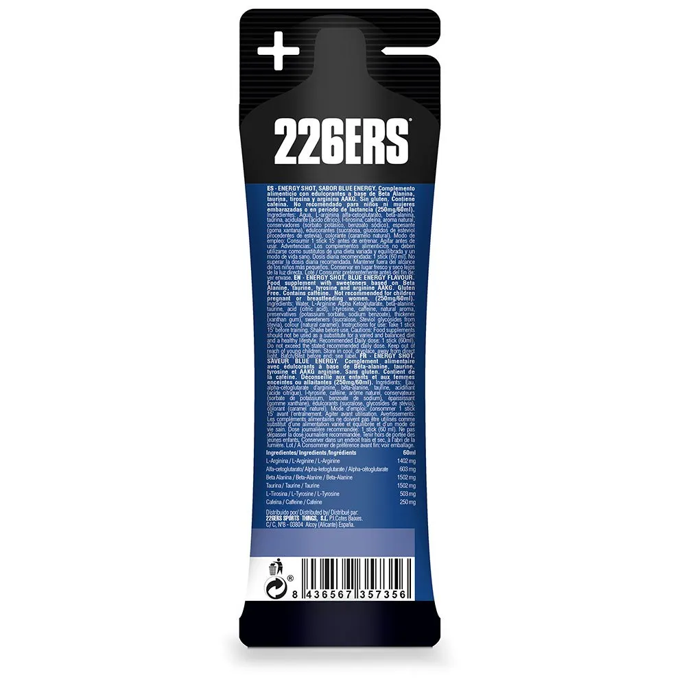 226ERS Shot Xtrem 250mg Caff Energidryck Engångsdos Förpackning Blå Energi 60ml, One size 226ERS Shot Xtrem 250mg Caff Energidryck Engångsdos Förpackning Blå Energi 60ml, One size