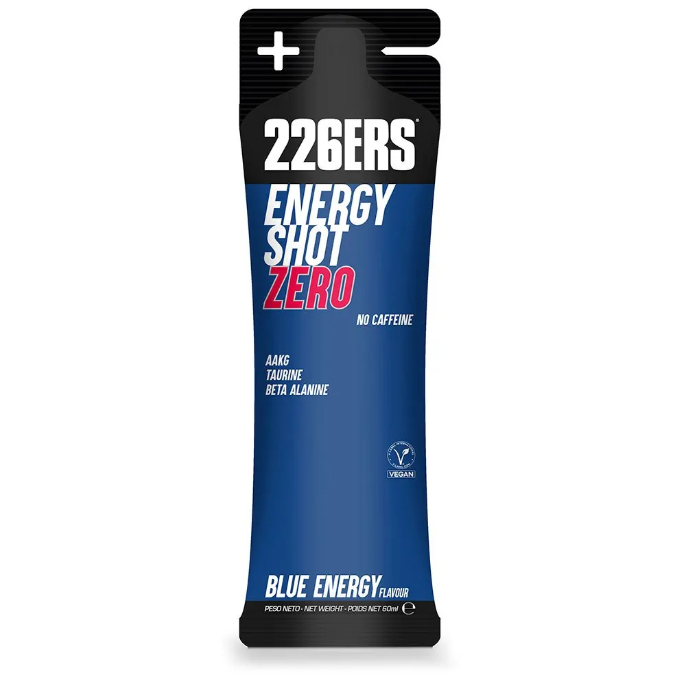 226ERS Shot Zero Caff Energidryck Engångsdos Förpackning Blå Energi 60ml 24 Enheter, One size