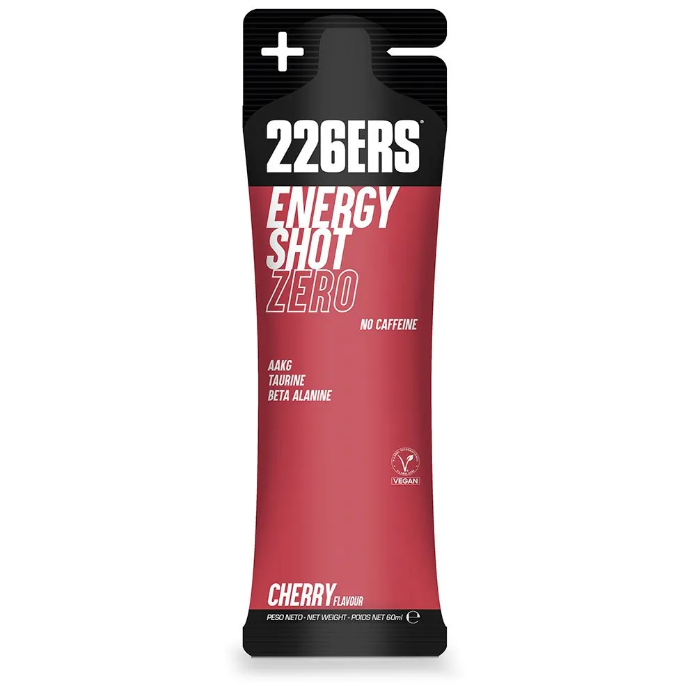 226ERS Shot Zero Caff Energidryck Engångsdos Förpackning Körsbär 60ml 24 Enheter, One size