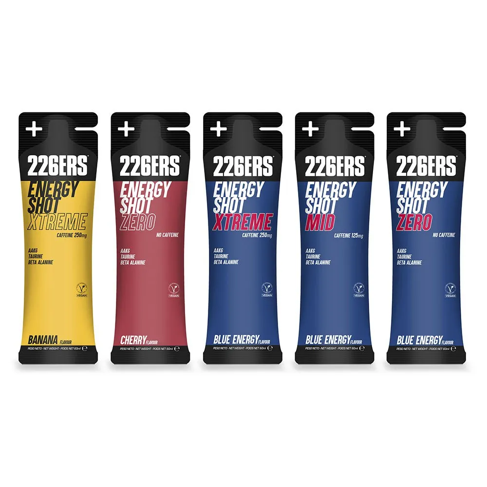 226ERS Shot Zero Caff Energidryck Engångsdos Förpackning Körsbär 60ml 24 Enheter, One size
