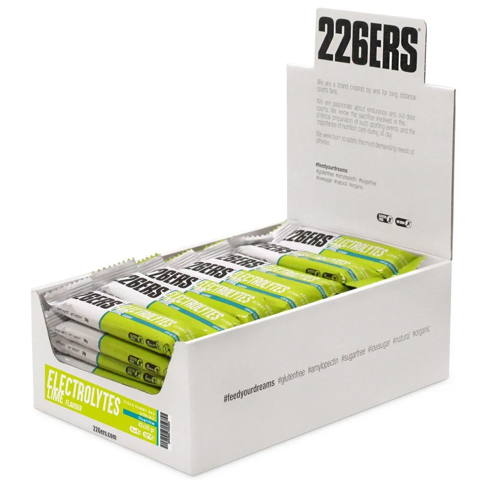 226ERS Vegan Låda Med Geléenergibars Lime 30g 42 Enheter, One size