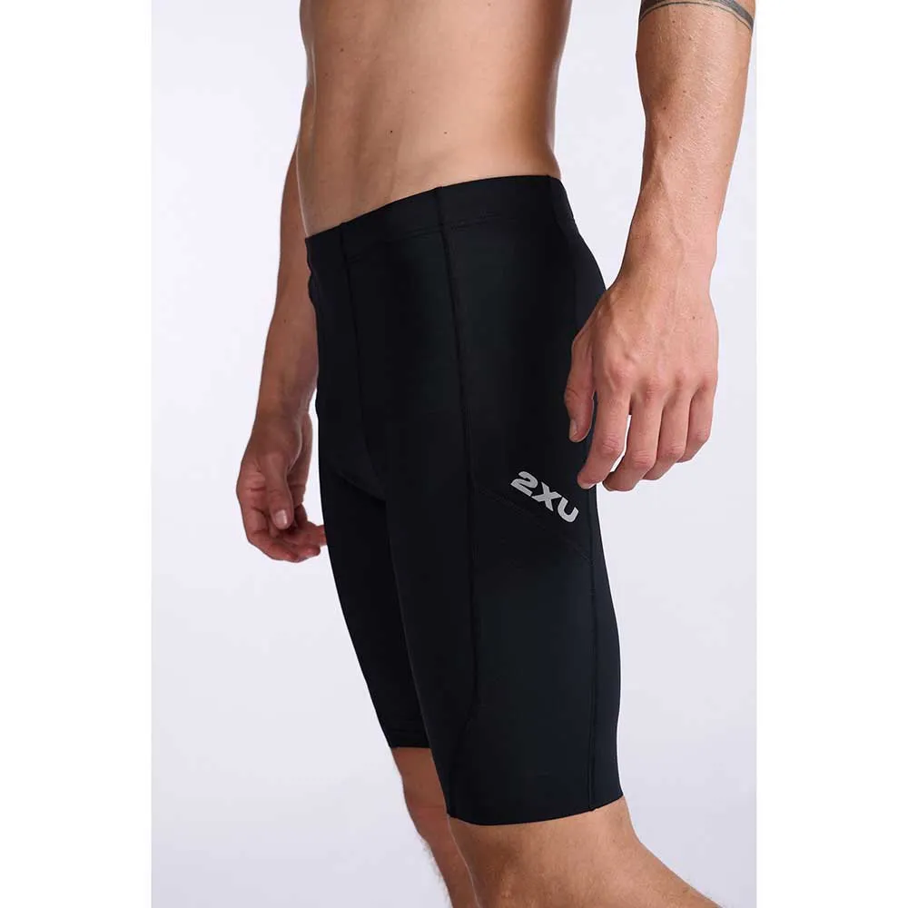 2XU Aero Compression Korta Leggings male, Black / silver reflective