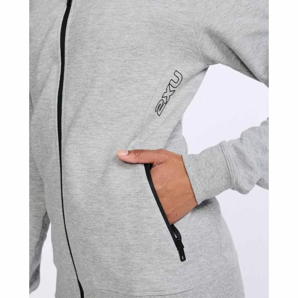 2XU Commute Sweatshirt Med Dragkedja female, Grey marle / black 2XU Commute Sweatshirt Med Dragkedja female, Grey marle / black