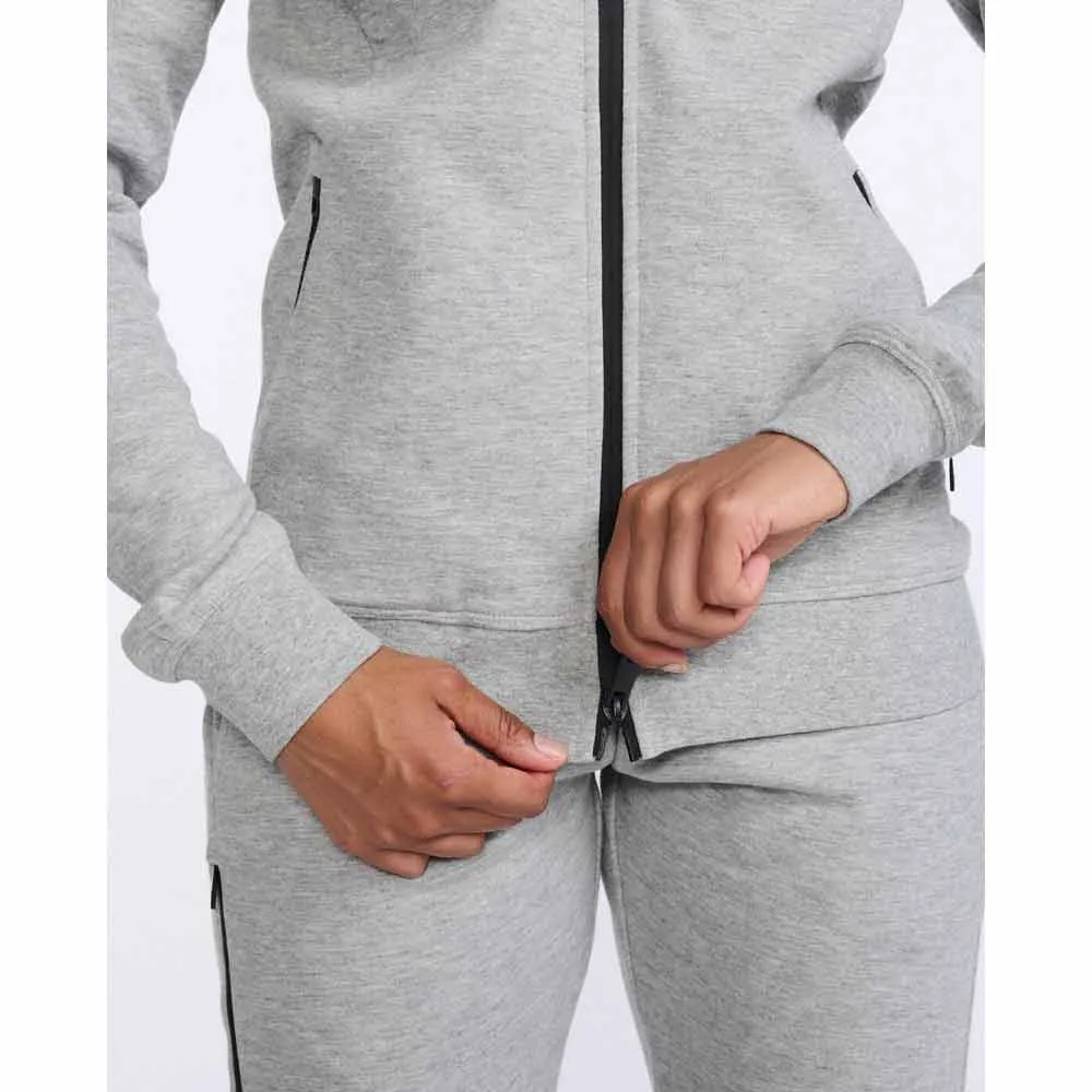 2XU Commute Sweatshirt Med Dragkedja female, Grey marle / black 2XU Commute Sweatshirt Med Dragkedja female, Grey marle / black