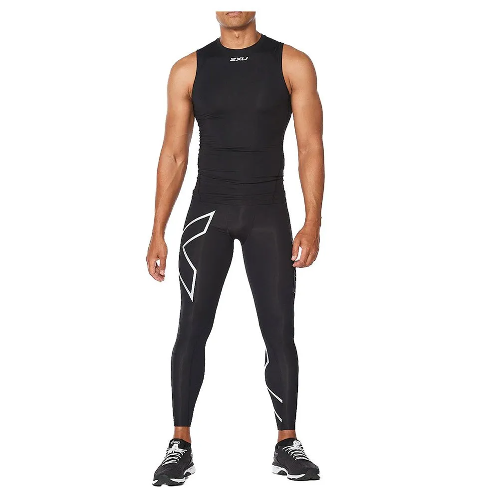 2XU Core Compression ärmlös T-shirt male, Black / silver